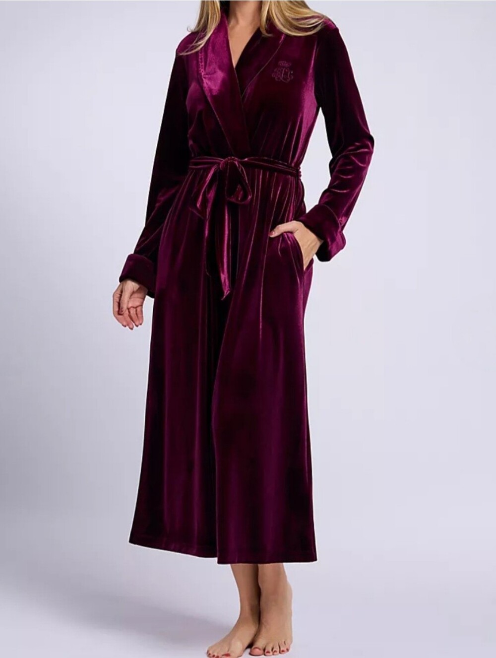 Lauren Ralph Lauren Long Sleeve Shawl Collar Luxury Robe/Loungewear - Picture 2 of 16